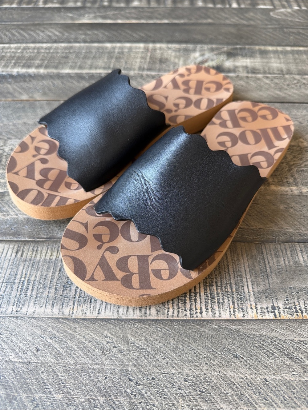 See by Chloe Essie scalloped leather slide - Picture 5 of 9